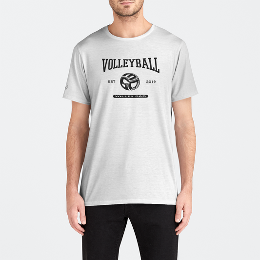 VolleyDad White Crew Tee