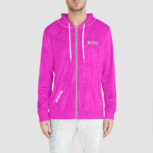 DIGPINK Unisex Zip Velvet Hoodie